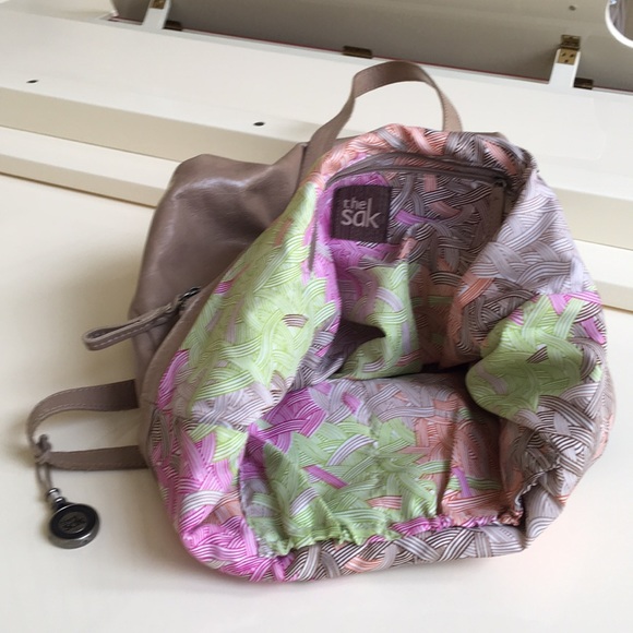 “THE SAK” LEATHER HOBO HANDBAG - Picture 6 of 7